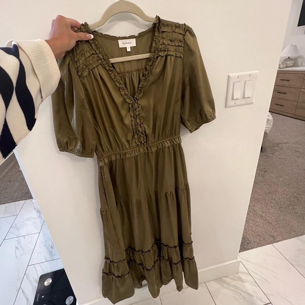 Olive green BOHME dress size small